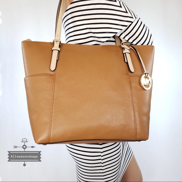 Michael Kors Jet Set Item Ew Tz Tote Acorn Brown - Picture 2 of 5